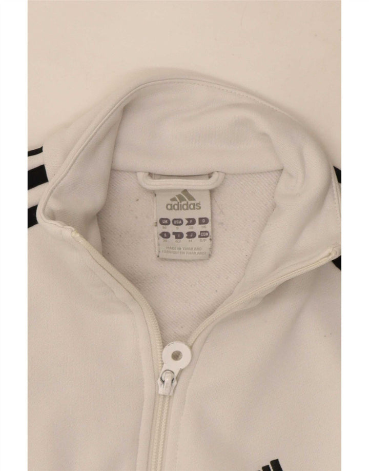 Adidas Veste de survêtement pour femme UK 10 Petit Blanc
