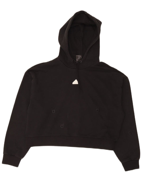 Adidas Pull à capuche surdimensionné pour femme UK 16/18 Grand coton noir