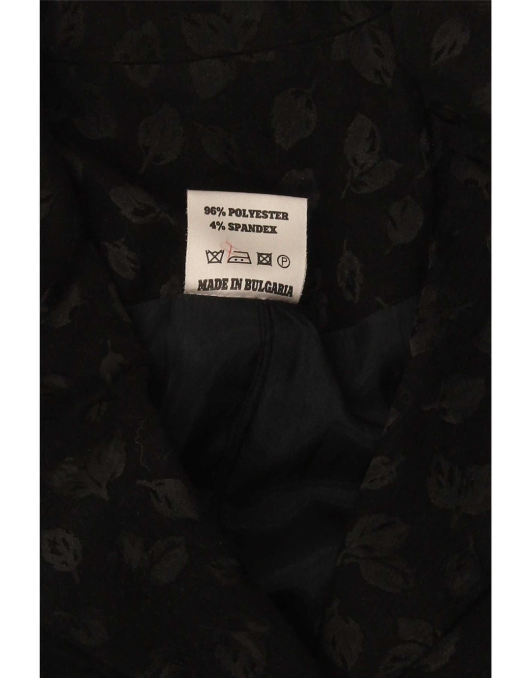 Vintage Femme Longline 6 Bouton Blazer Veste IT 40 Petit Noir Floral