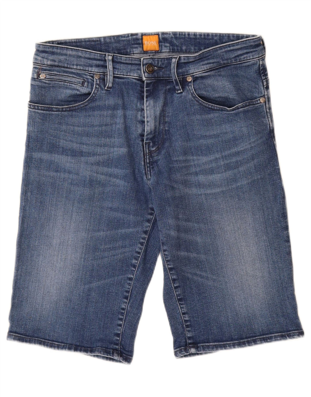 HUGO BOSS Short en jean W33 en coton bleu moyen