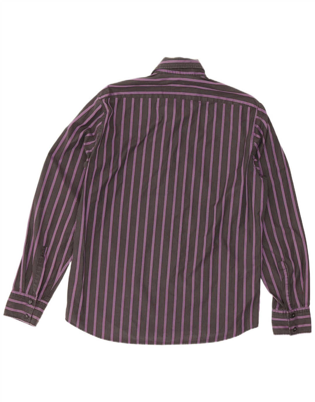 Hugo Boss Chemise coupe classique en coton rayé violet moyen