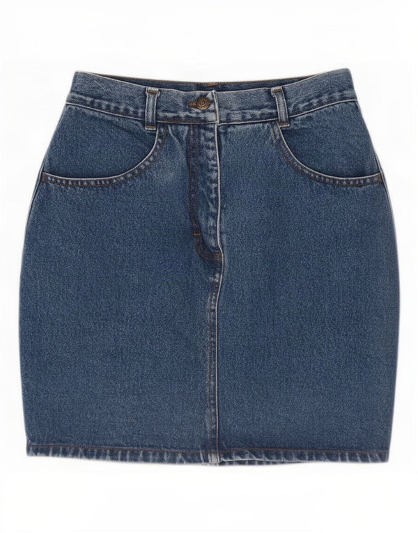 jupe en denim femme vintage IT 44 Moyen W26 Coton Bleu