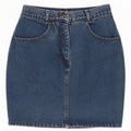 jupe en denim femme vintage IT 44 Moyen W26 Coton Bleu