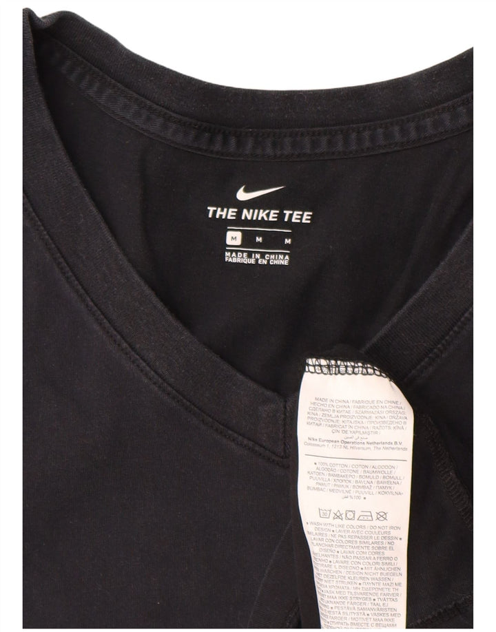 Nike T-Shirt Femme UK 14 Coton Noir Moyen