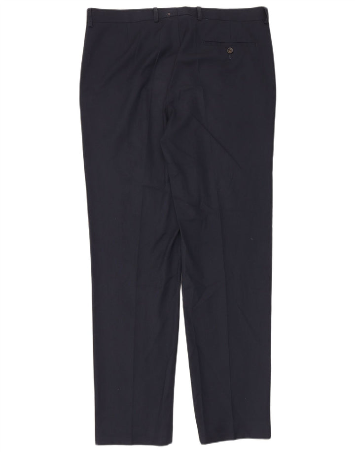 Marks & Spencer Pantalon de costume sur mesure pour homme W36 L33 Bleu marine Polyester