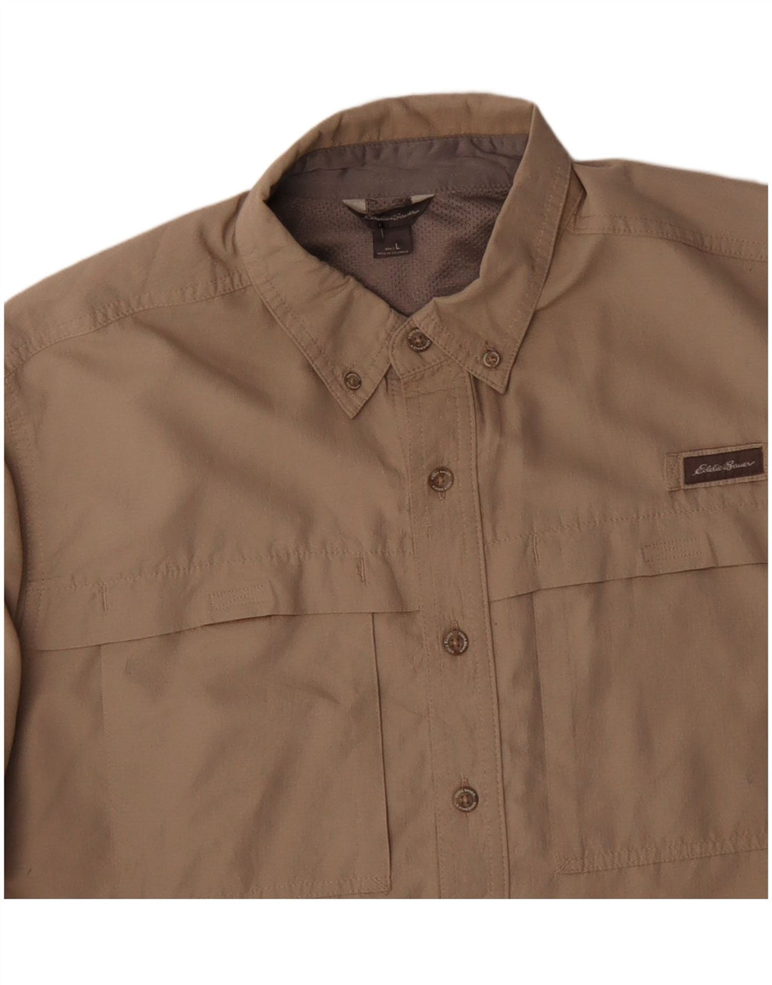 Eddie Bauer Chemise Homme Grand Beige Polyester