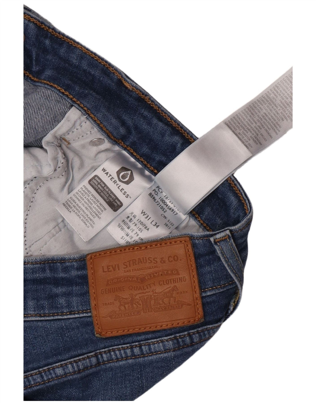 Levi's Jean Bootcut Taille Haute 725 Femme W31 L34 Bleu Coton