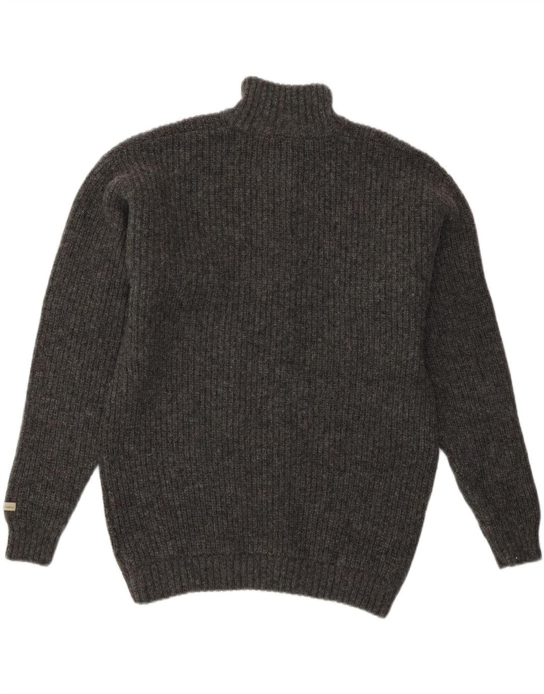 Columbia Pull Col Zippé Homme Gris Moyen Laine