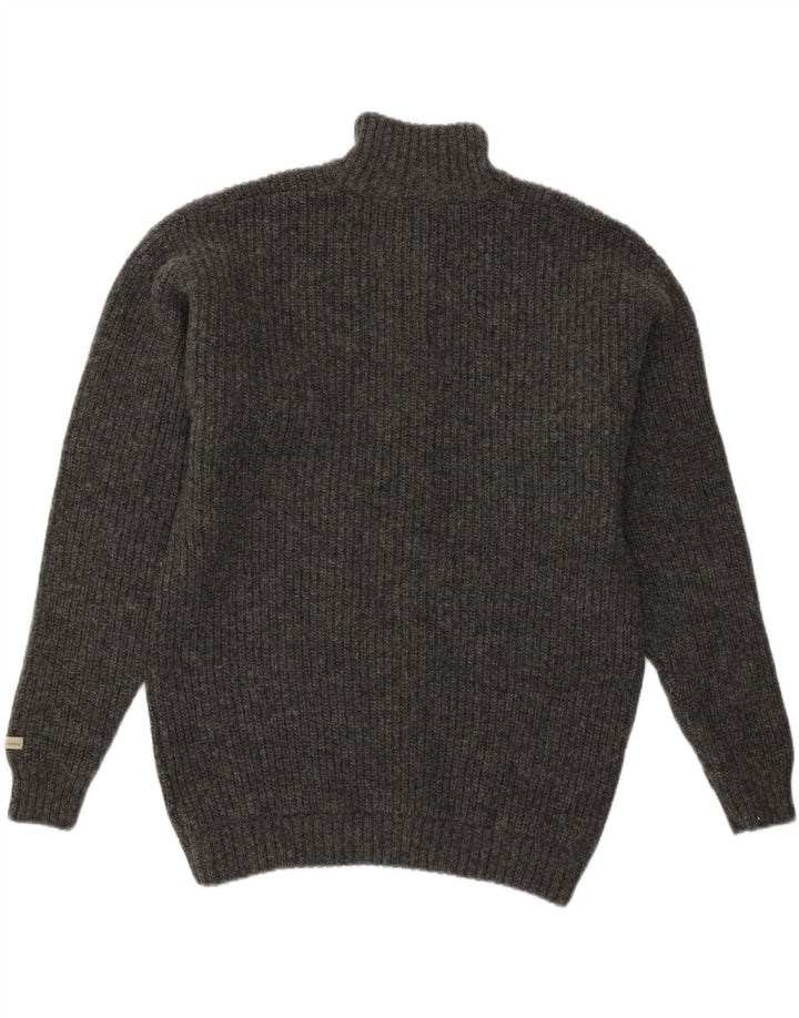 Columbia Pull Col Zippé Homme Gris Moyen Laine