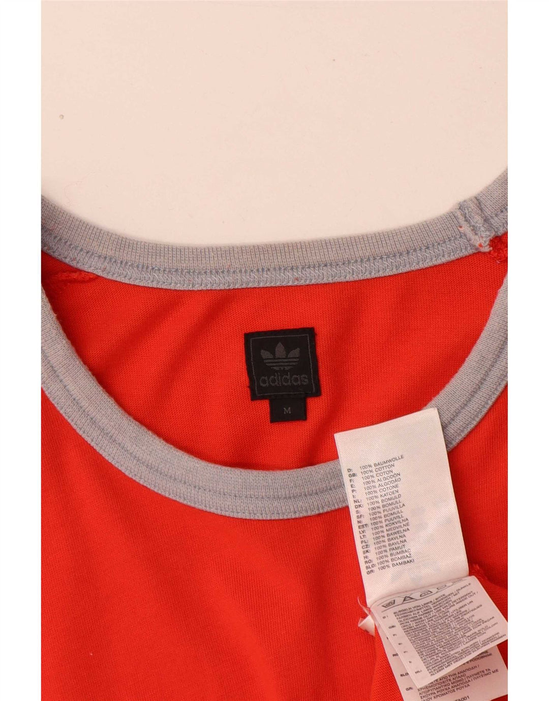 Adidas T-Shirt Graphique Homme Rouge Moyen Coton