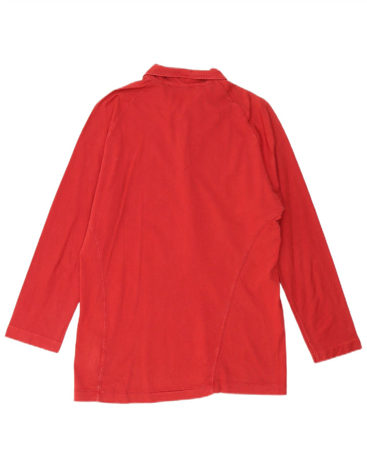 DSQUARED2 Polo graphique à manches longues pour femme UK 12 Rouge moyen Coton
