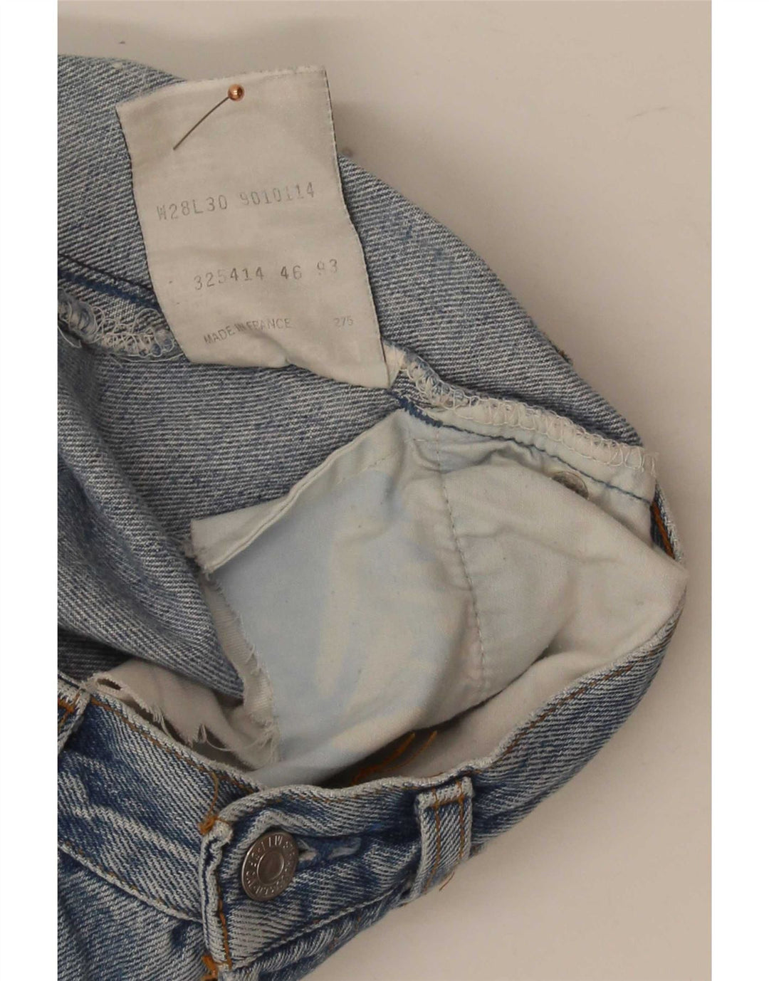 Levi's Short en Denim Déchiré W28 Femme Bleu Moyen Coton