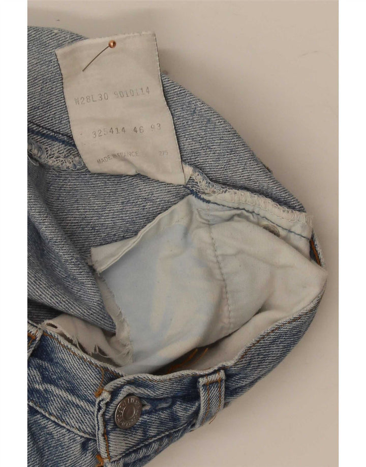 Levi's Short en Denim Déchiré W28 Femme Bleu Moyen Coton
