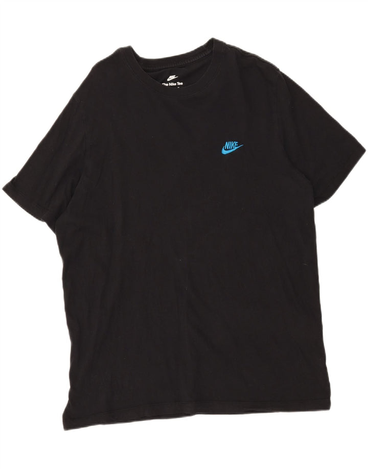 NIKE Mens T-Shirt Top XL Black Cotton