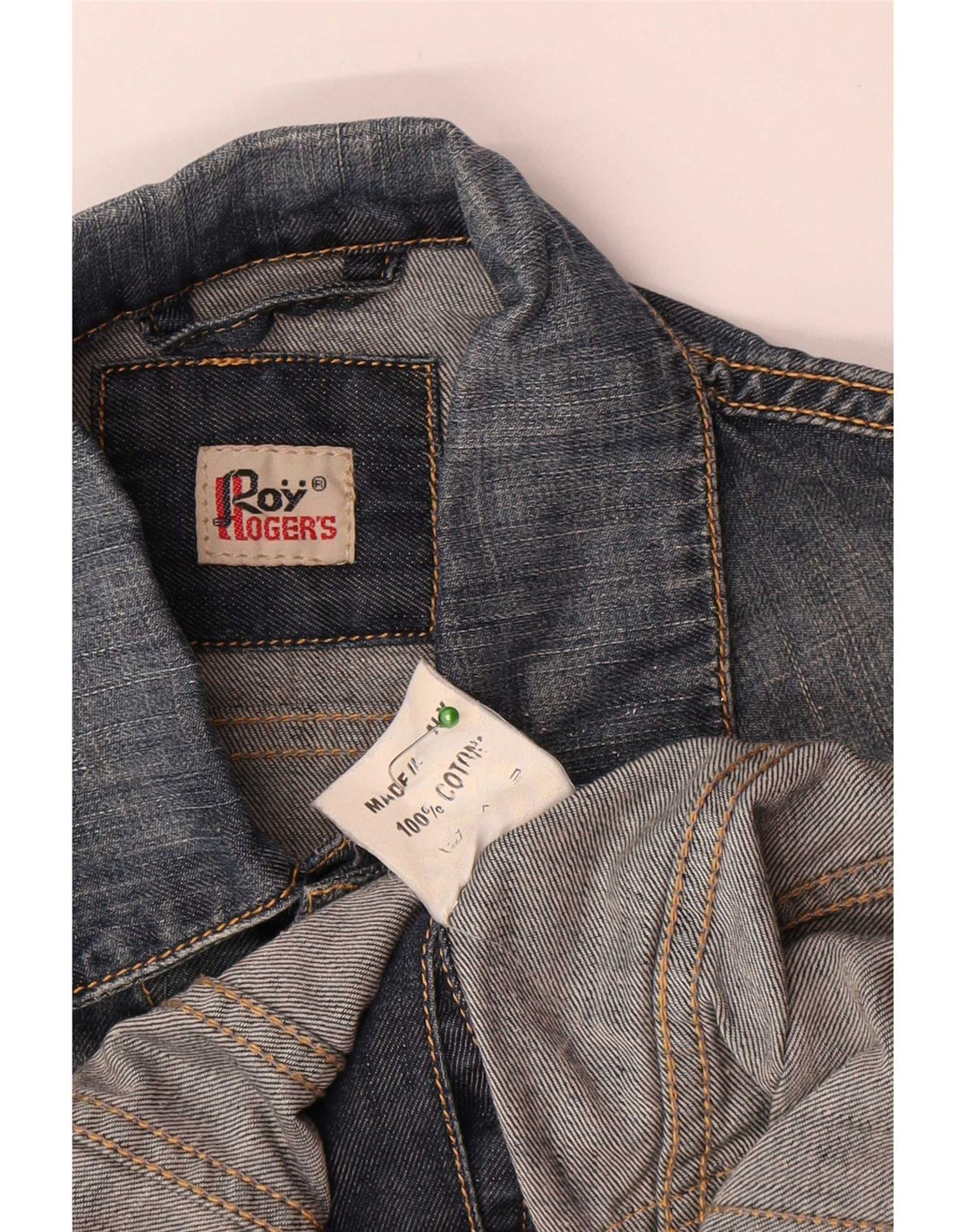 Roy Rogers Veste en jean courte pour femme UK 8 Petit coton bleu