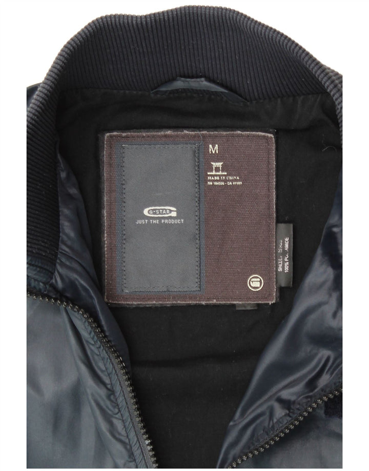 G-STAR Veste Bomber Femme UK 14 Medium Bleu Marine Polyamide