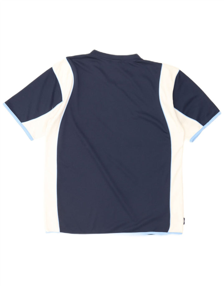 Umbro Homme T-Shirt Graphique Haut Large Bleu Marine Colorblock Polyester