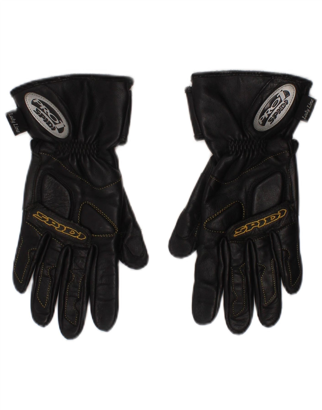 Spidi Gants de motard en cuir pour femme Lady Line Noir moyen