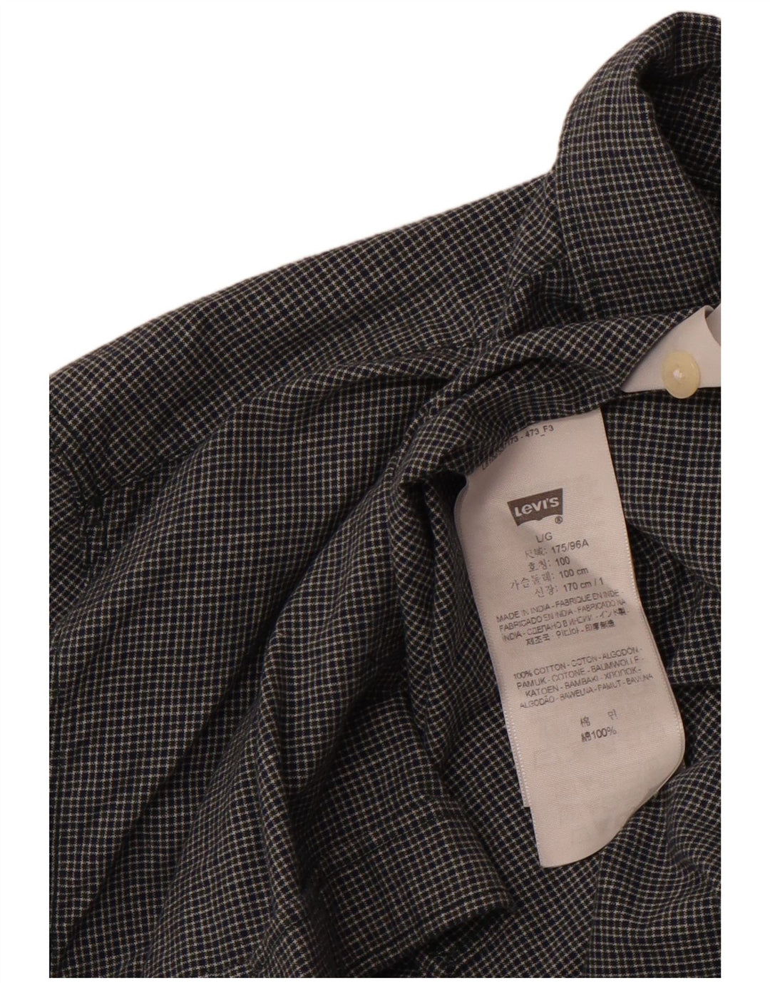 LEVI'S Chemise Slim Fit Homme Bleu Marine à Carreaux en Coton