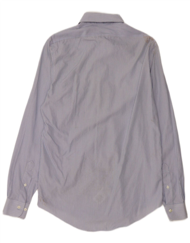 Brooks Brothers Mens 346 Chemise Taille 15 Coton rayé bleu moyen