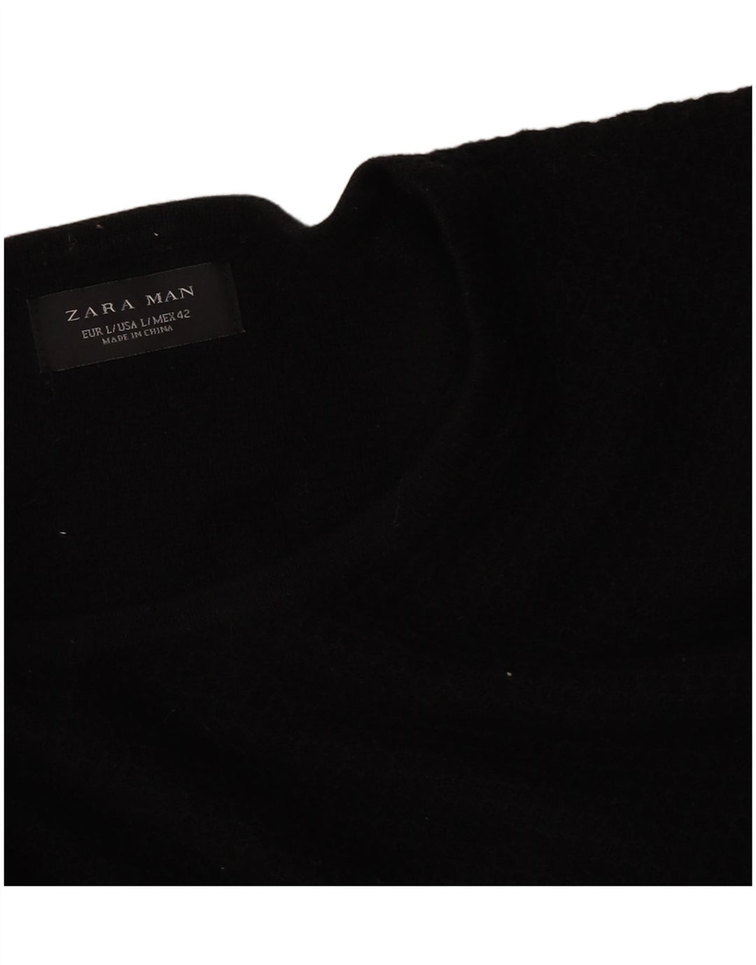 Zara Pull ras du cou pour homme, grand, noir
