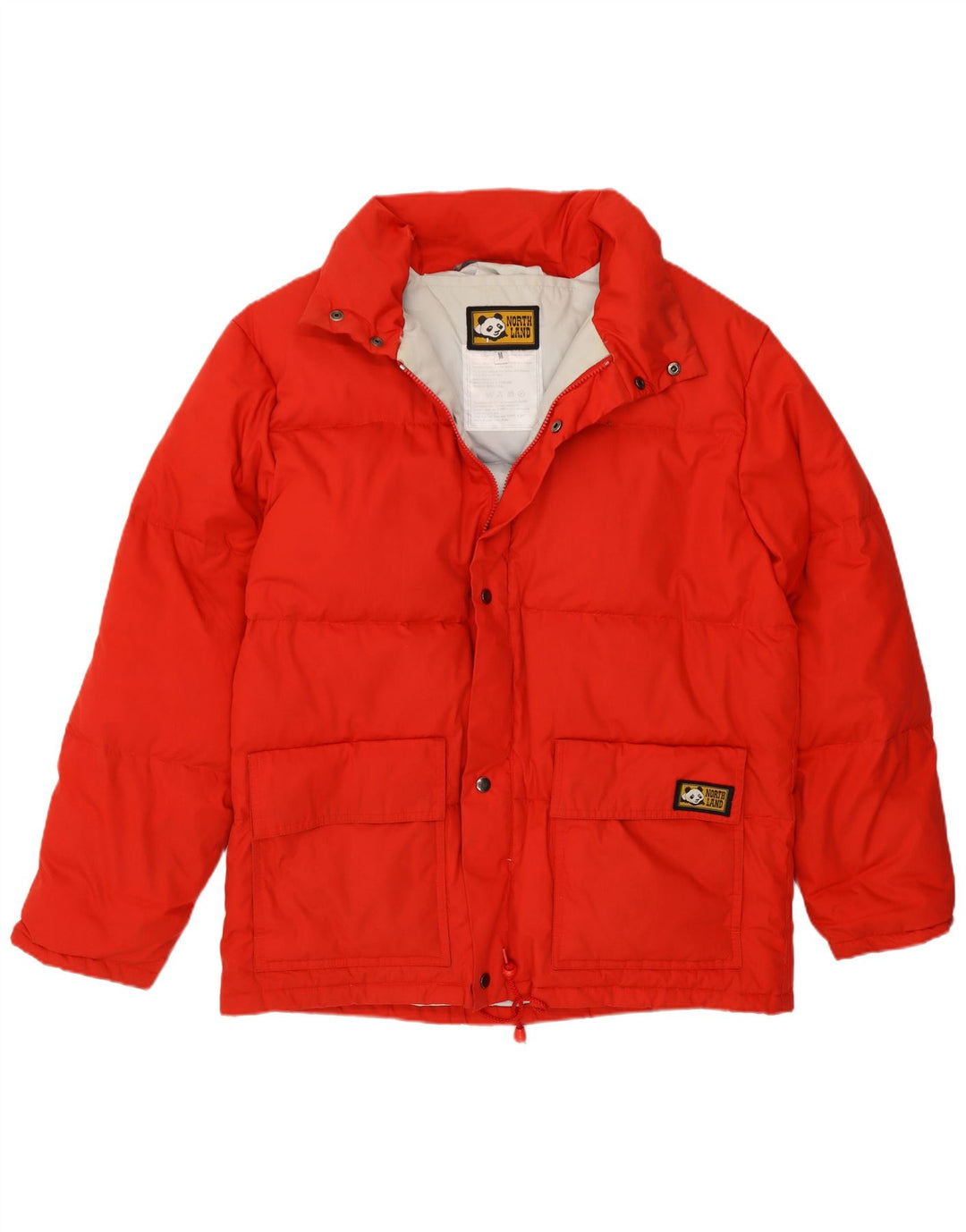 North Land Veste matelassée à capuche pour homme UK 38 Coton rouge moyen