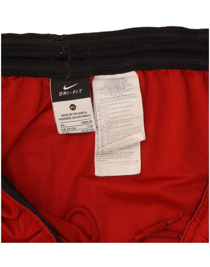 Nike Short de sport Dri Fit XL pour homme Rouge Colorblock Polyester