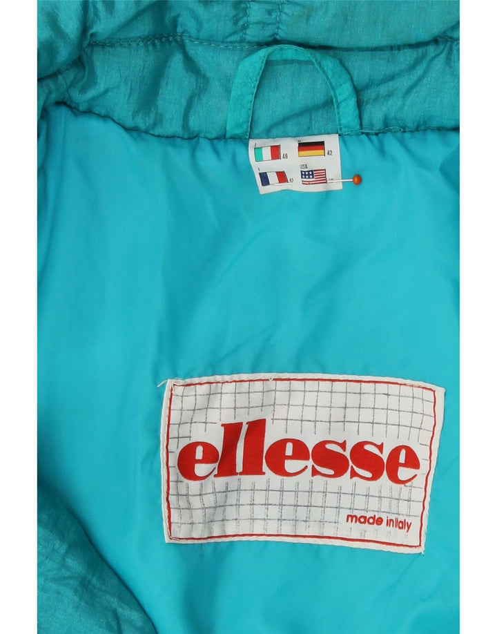 Ellesse Combinaison de Ski Femme IT 46 Large Bleu Nylon Rétro
