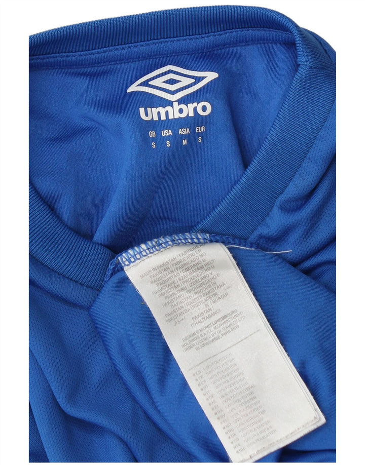 Umbro Haut graphique à manches longues pour homme, petit, bleu, polyester