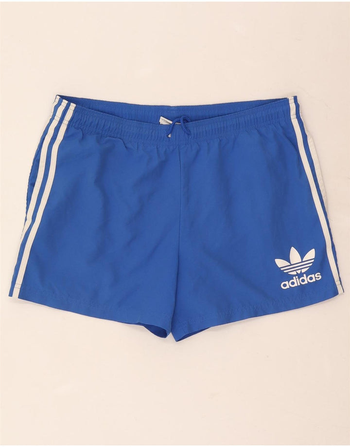 Adidas Short de sport graphique pour homme Bleu moyen Polyester