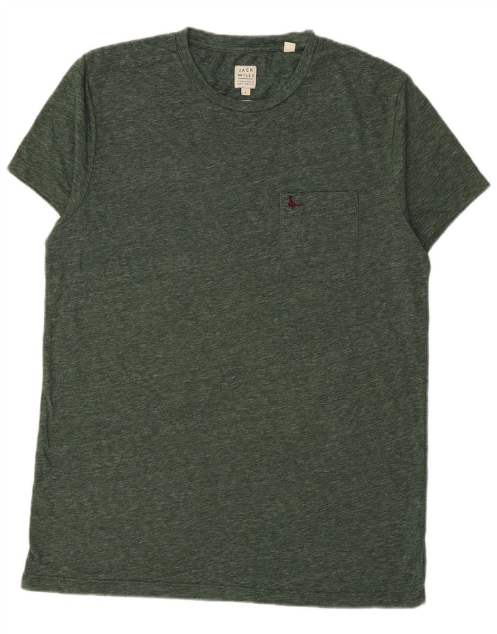 JACK WILLS T-Shirt Homme Haut Large Vert Coton