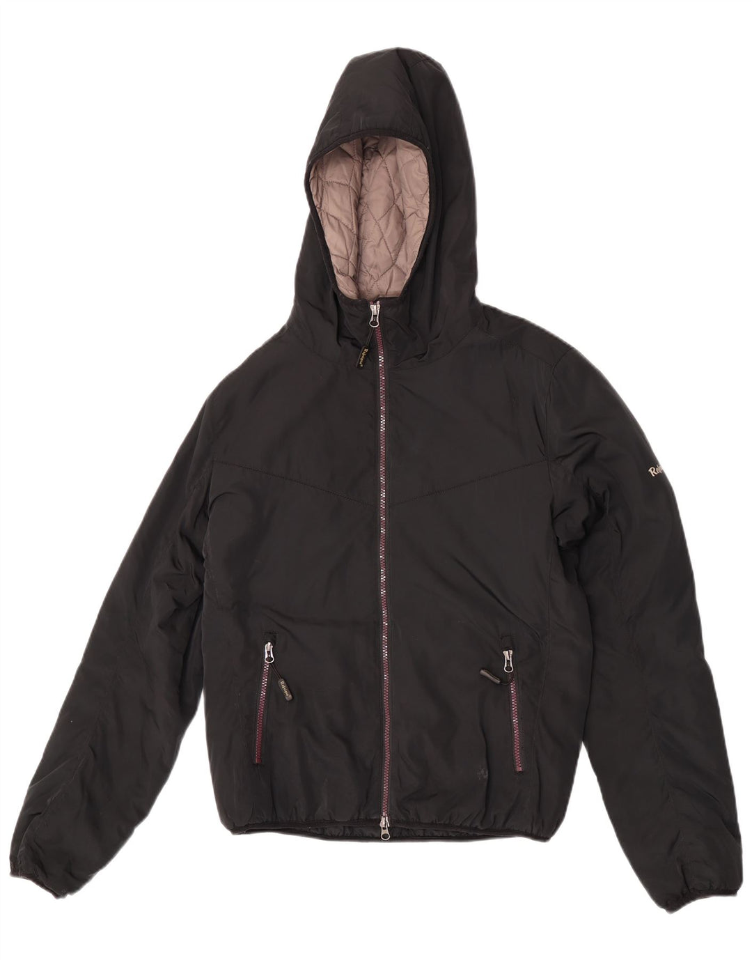 Refrigue Veste matelassée à capuche pour homme UK 36 Small Noir Polyester