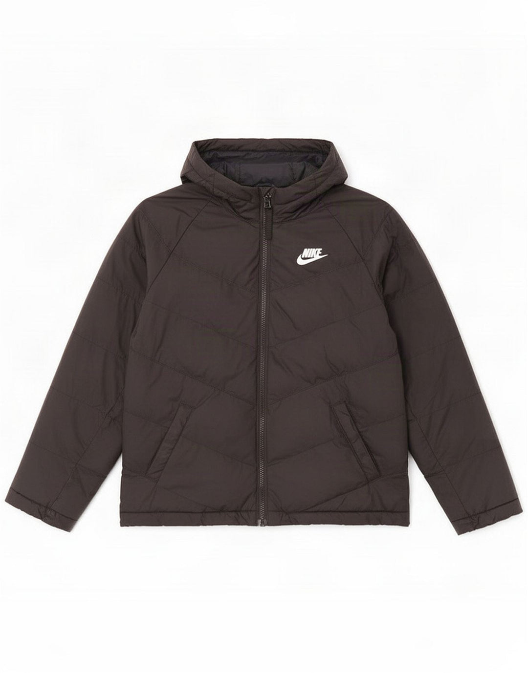 Veste matelassée à capuche Nike pour garçons 10-11 ans Polyester noir moyen