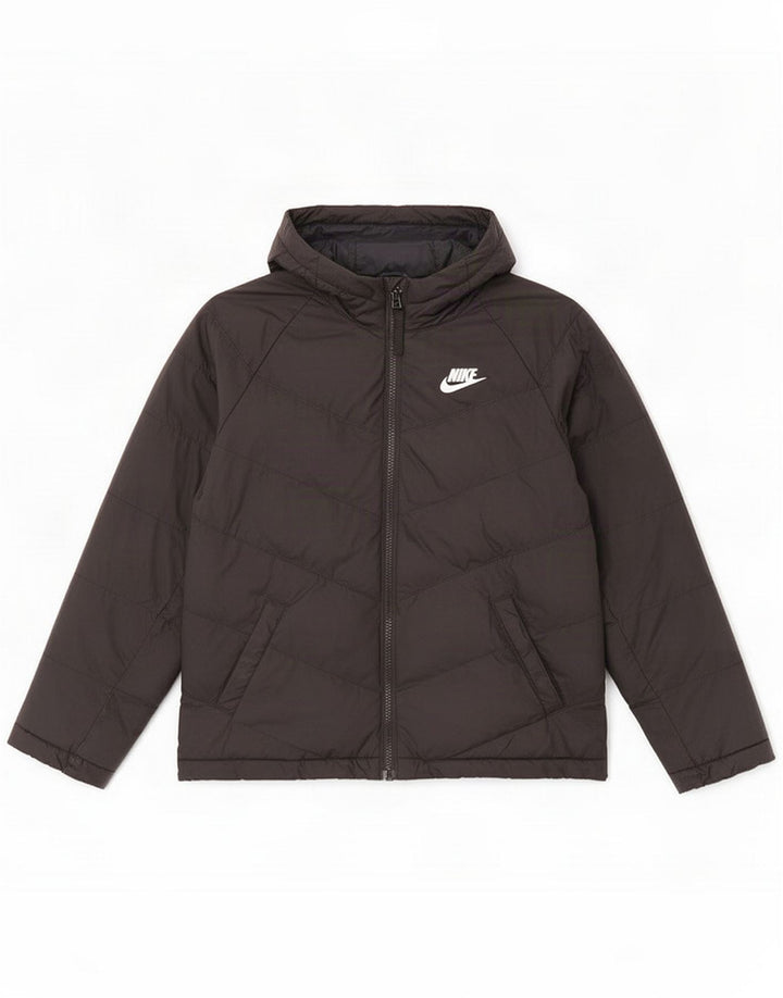 Veste matelassée à capuche Nike pour garçons 10-11 ans Polyester noir moyen