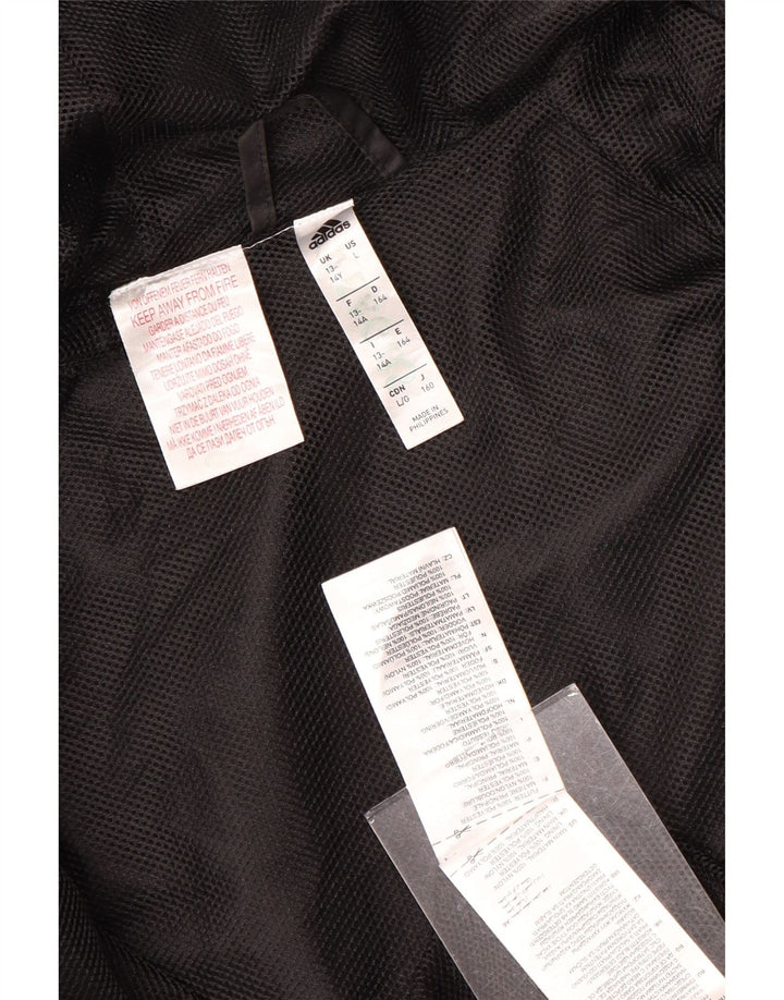 Veste de survêtement à capuche Adidas Garçon 13-14 ans Noir Polyester