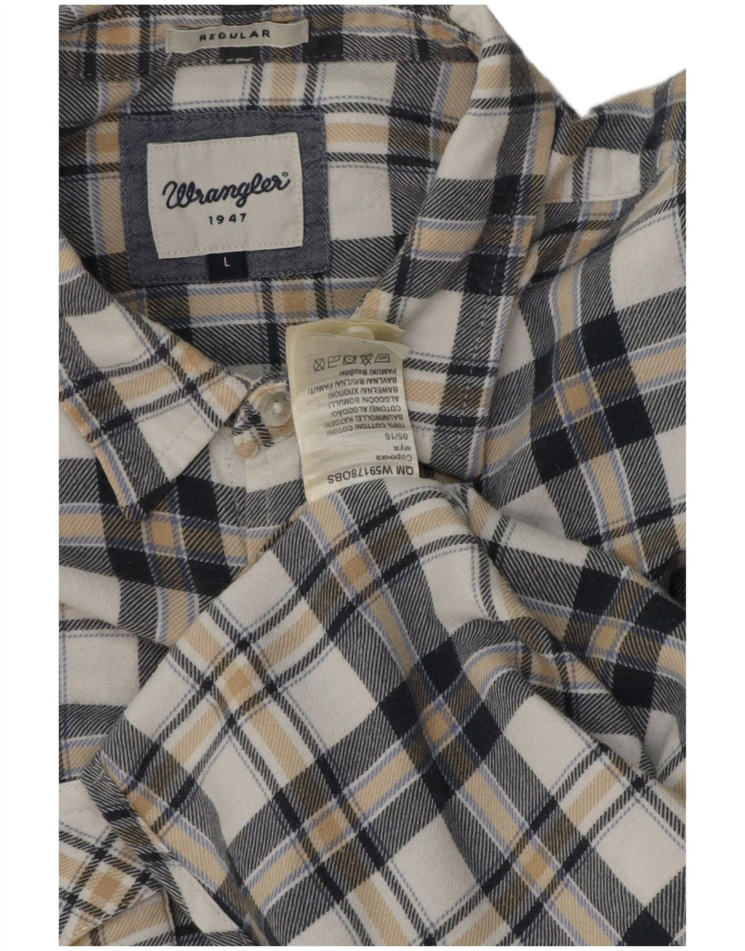 Wrangler Chemise en flanelle coupe classique pour homme en coton à carreaux multicolores