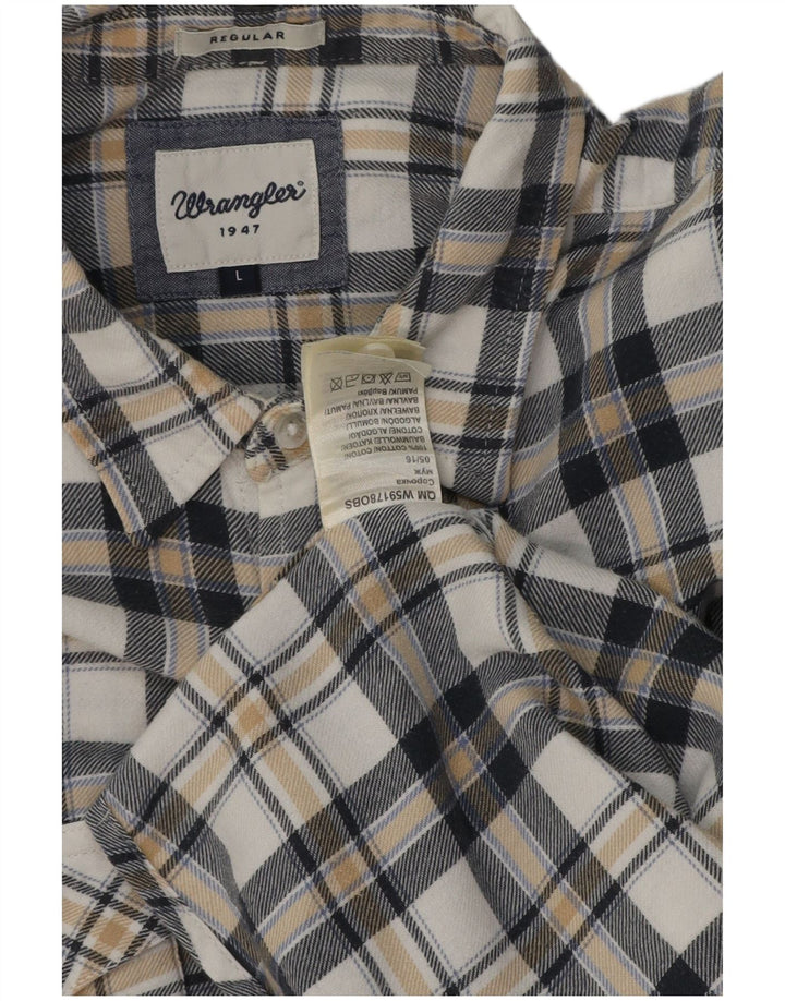 Wrangler Chemise en flanelle coupe classique pour homme en coton à carreaux multicolores