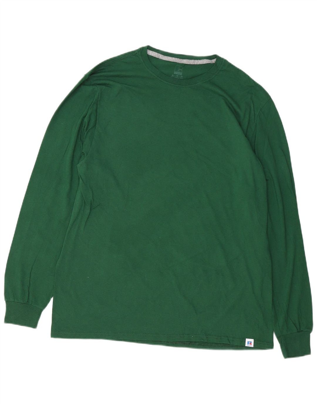 RUSSELL ATHLETIC Haut Homme Manches Longues XL Vert Coton