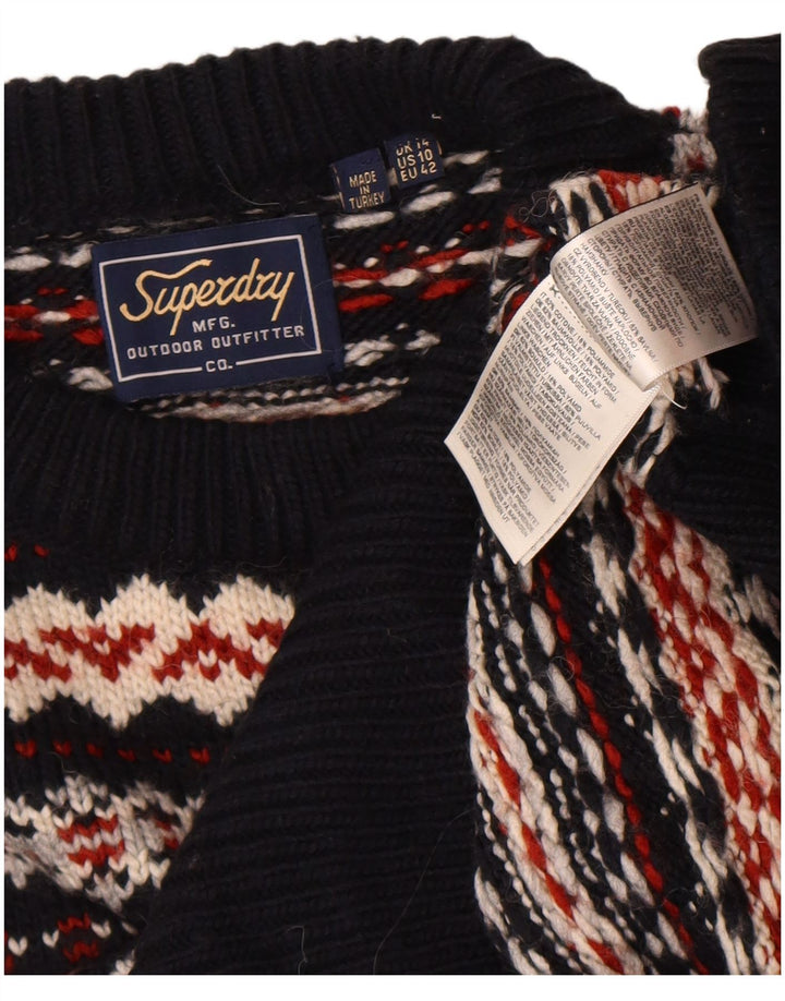 Superdry Pull ras du cou pour femme UK 14 Large Multicolore