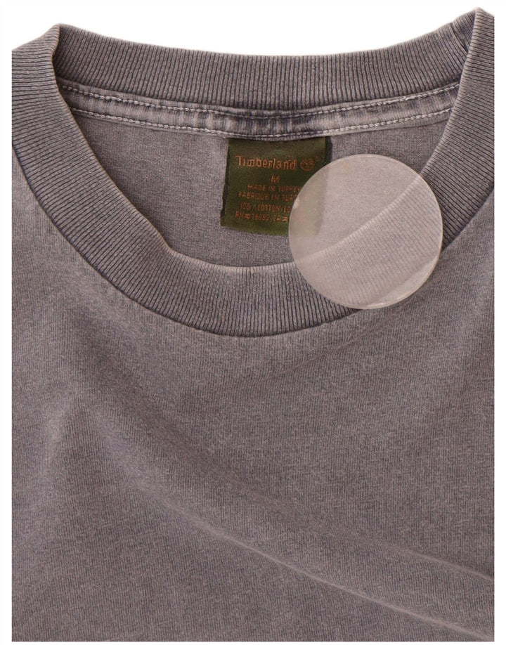 Timberland T-Shirt Top Homme Gris Moyen Coton