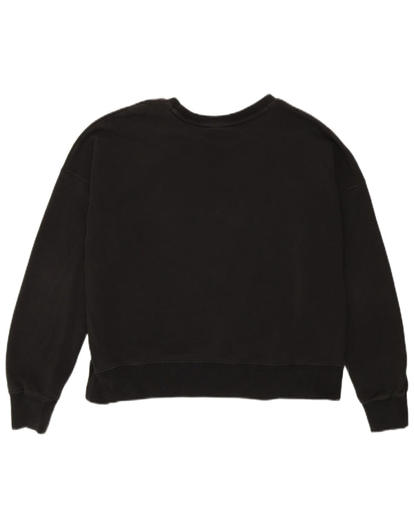 Puma Sweat-shirt court surdimensionné pour femme UK 6 XS Coton noir