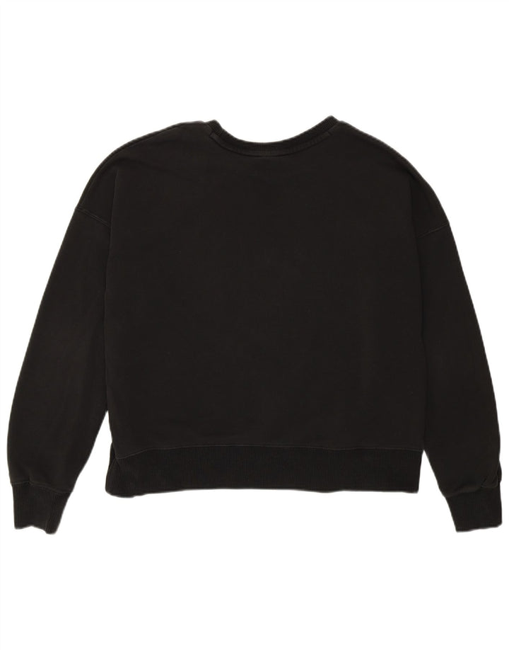 Puma Sweat-shirt court surdimensionné pour femme UK 6 XS Coton noir