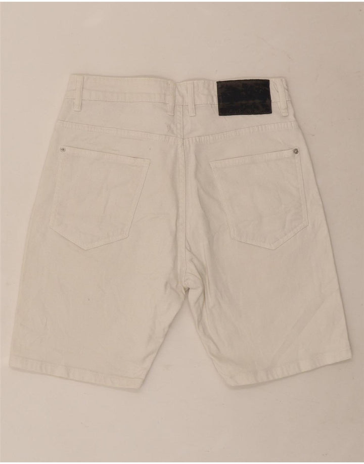 Zara Short en jean pour homme EU 38 Small W30 Coton blanc
