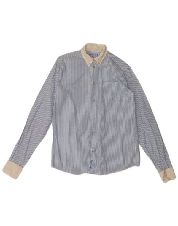 Woolrich Chemise garçon 13-14 ans Bleu à fines rayures en coton