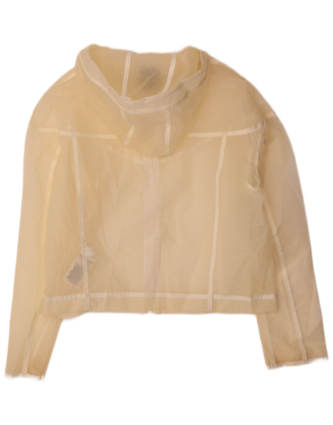 Nike Veste de pluie surdimensionnée à capuche pour femme UK 10 Small Off White Polyuréthane