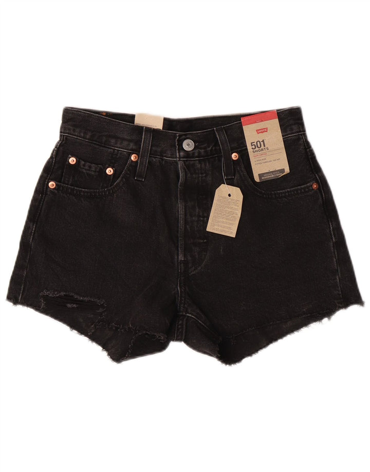 LEVI'S Short en Jean 501 Femme W25 XS Coton Noir