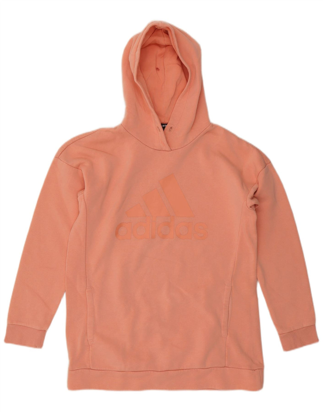 ADIDAS Pull à capuche graphique surdimensionné pour femme UK 8/10 Petit coton orange