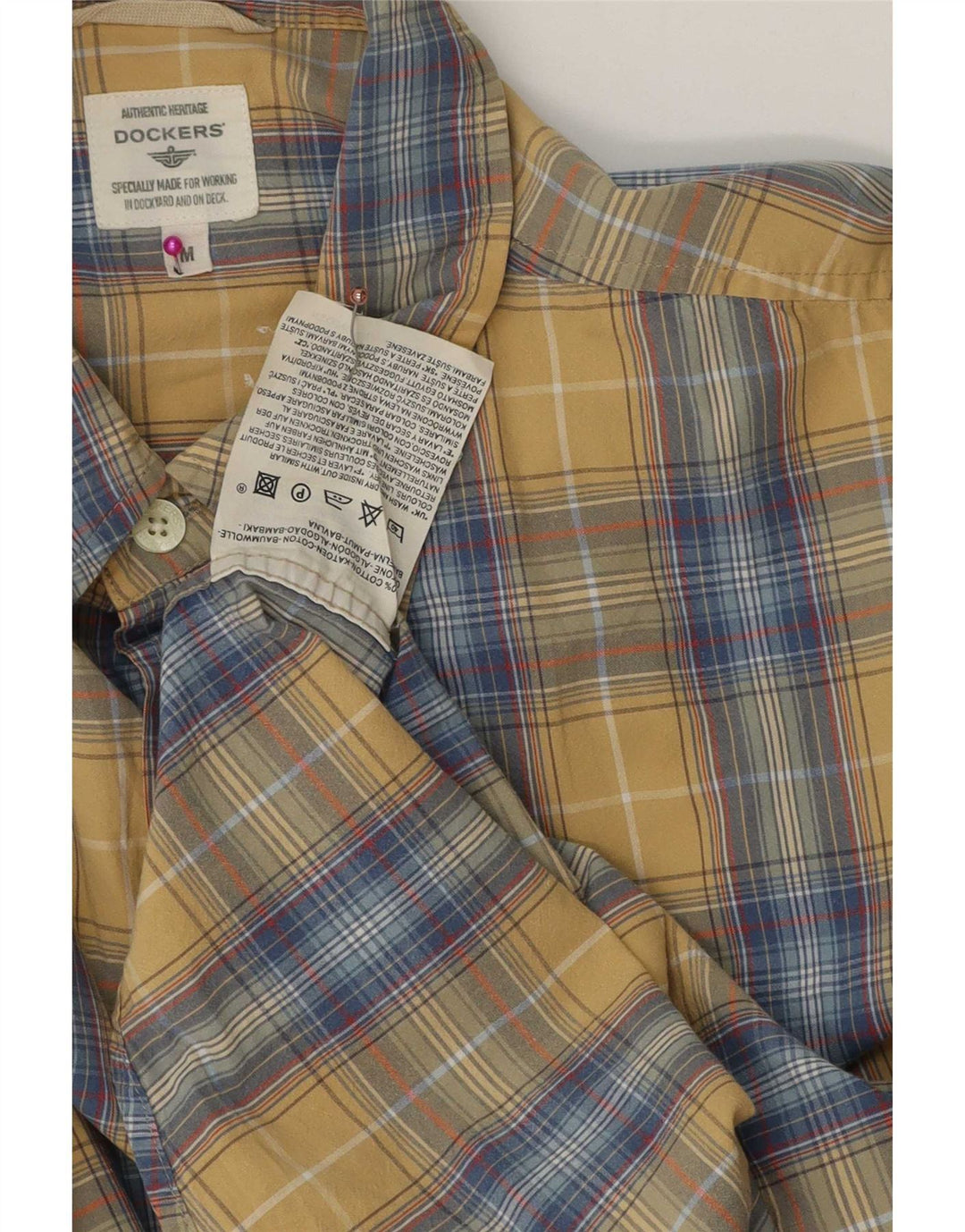 Dockers Chemise Homme Medium Yellow Check Coton
