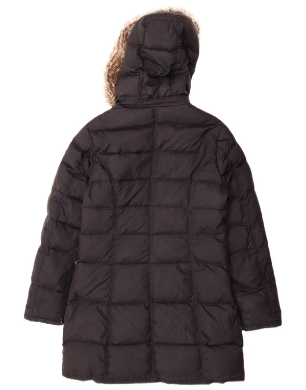 Tommy Hilfiger Manteau rembourré à capuche pour femme UK 14 Bleu marine moyen Polyester