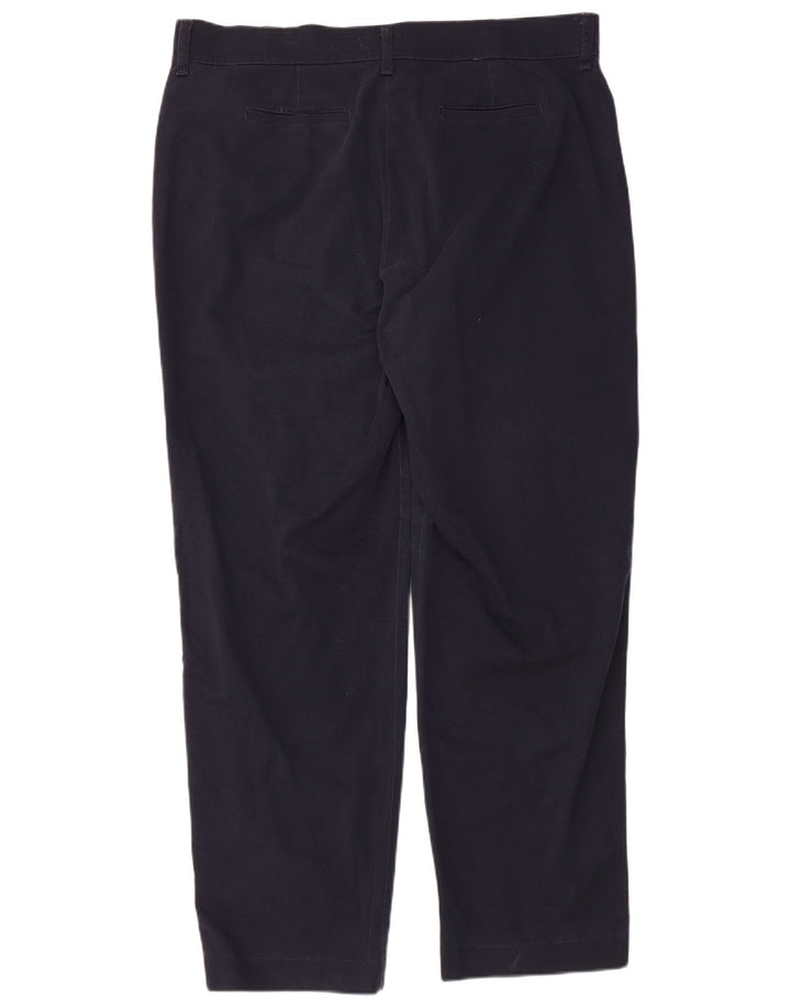 LEE Pantalon décontracté droit pour femme US 18 2XL W40 L31 Bleu marine Coton